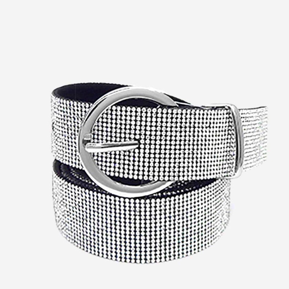 Silver Rhinestone Crystal Pave Statement Belt NWT - image 2
